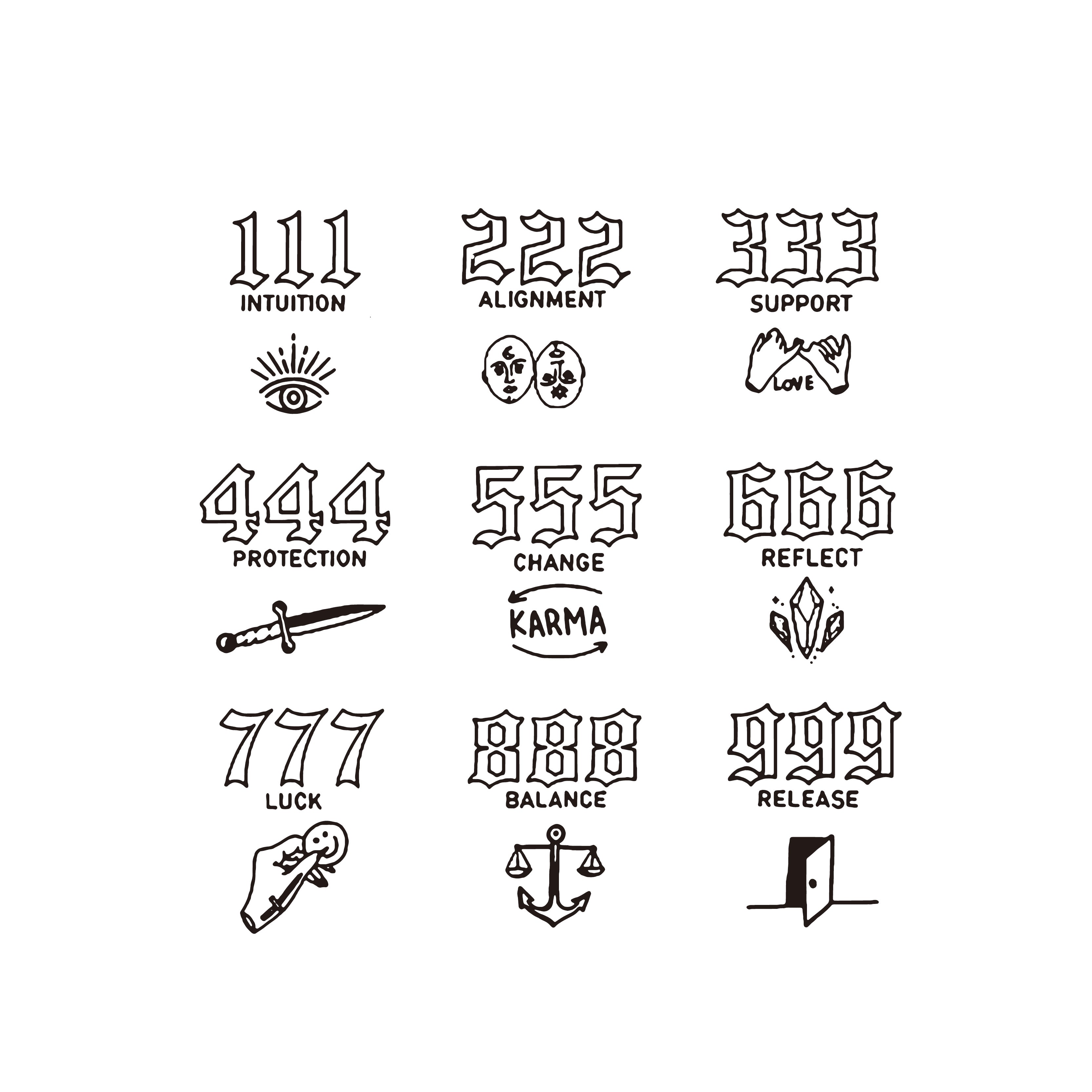 Pack recortable Numerologia