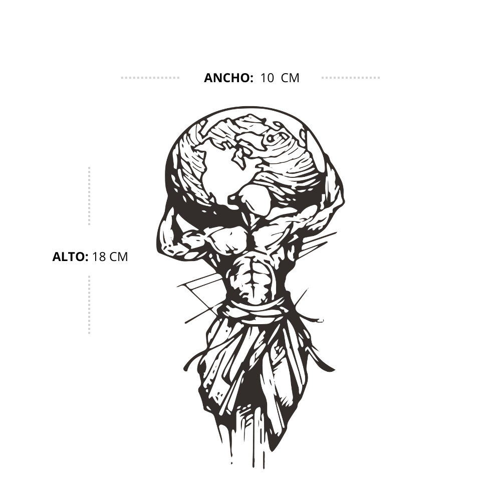 Tatuaje  Atlas mundo