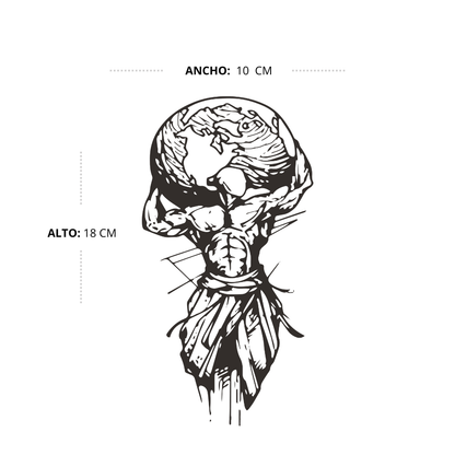 Tatuaje  Atlas mundo