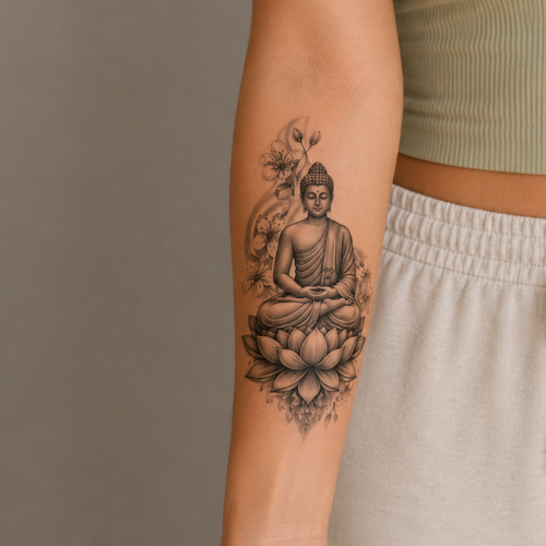 Buda sobre Loto Ancestral en piel