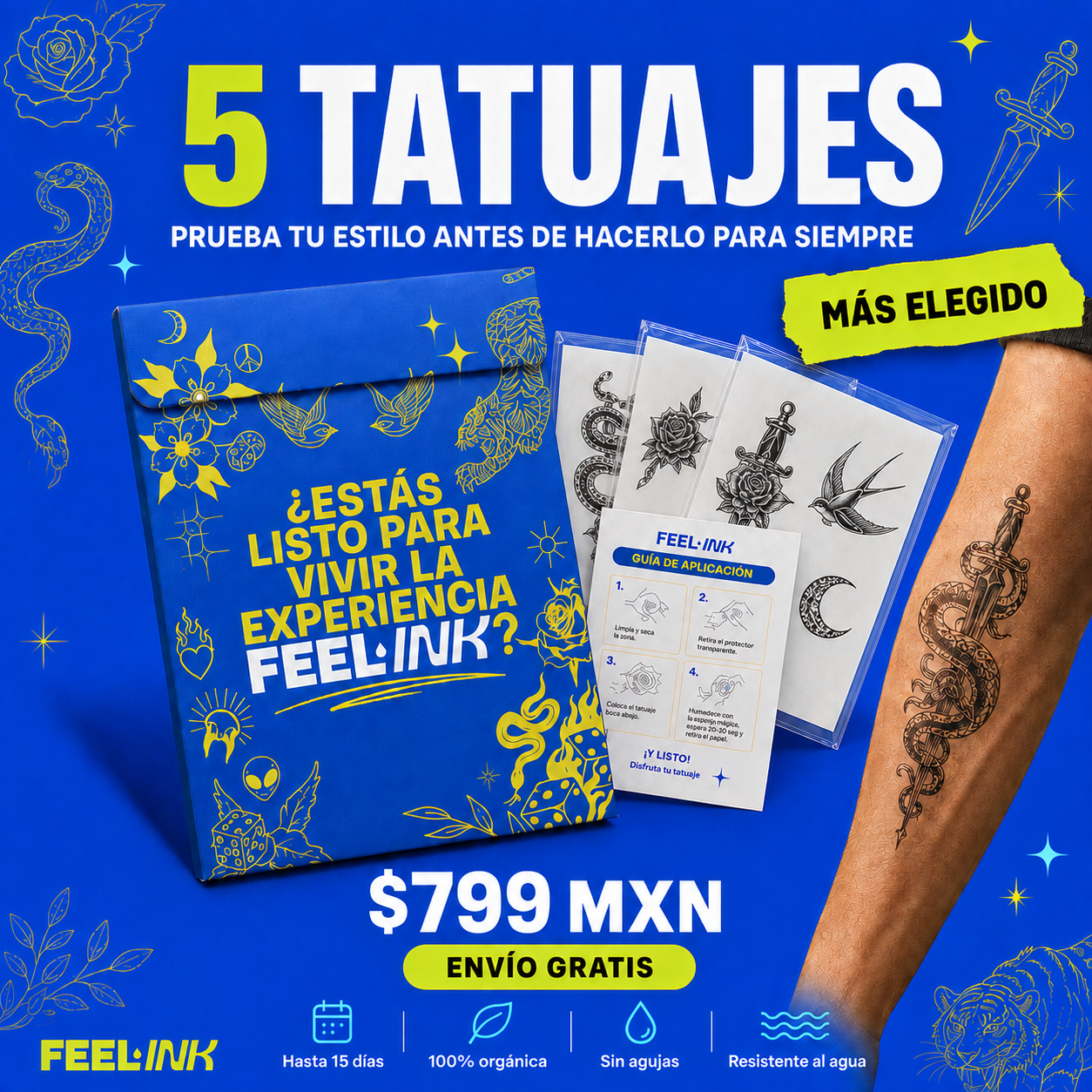 Pack Feel-Ink 5 Tattoos
