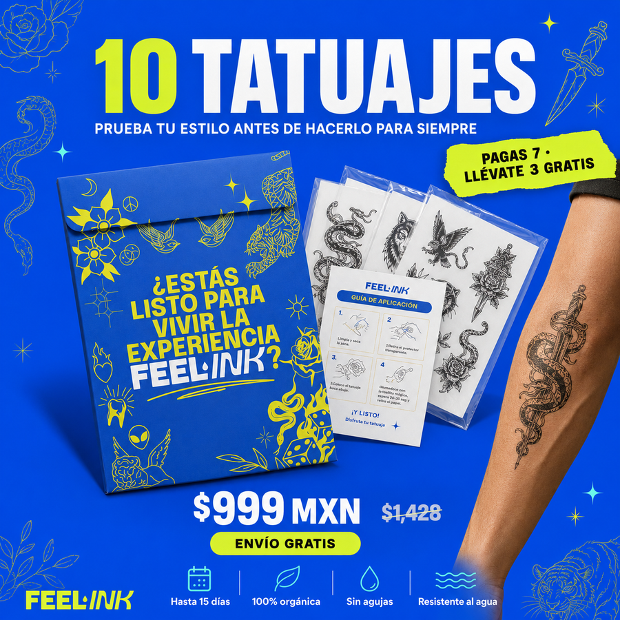 Pack Feel-Ink 10 Tattoos