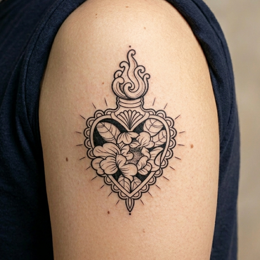 Corazón con Flor