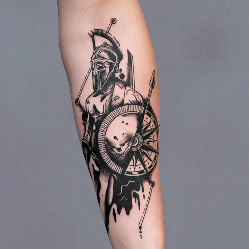 Tatuaje  Guerrero espartano