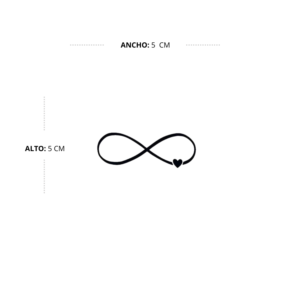 Tatuaje Infinito con Corazón