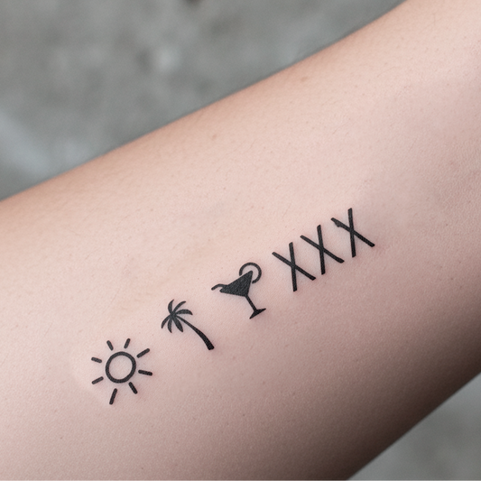 Tatuaje  Sol-playa-alcohol