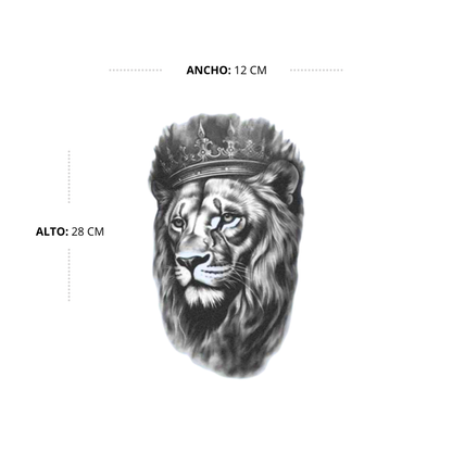 Tatuaje León con corona