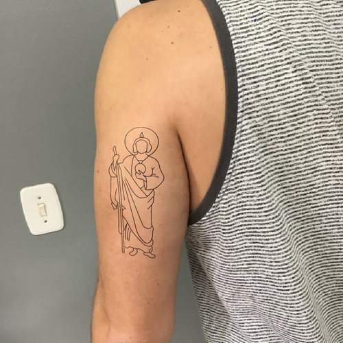 San Judas Tadeo en piel