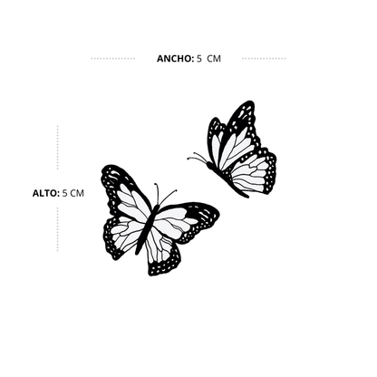 Tatuaje Mariposas bailando