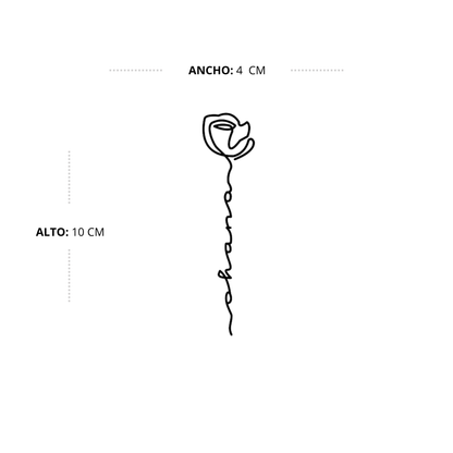 Tatuaje Ohana con rosa