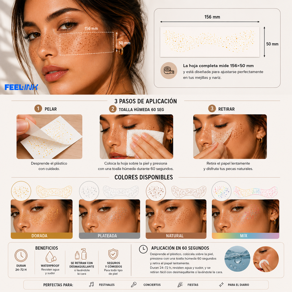 Pecas Magicas para Cara — Pack de 6