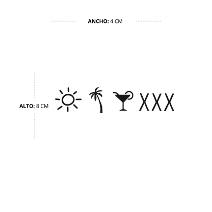 Tatuaje  Sol-playa-alcohol