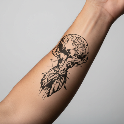 Tatuaje  Atlas mundo