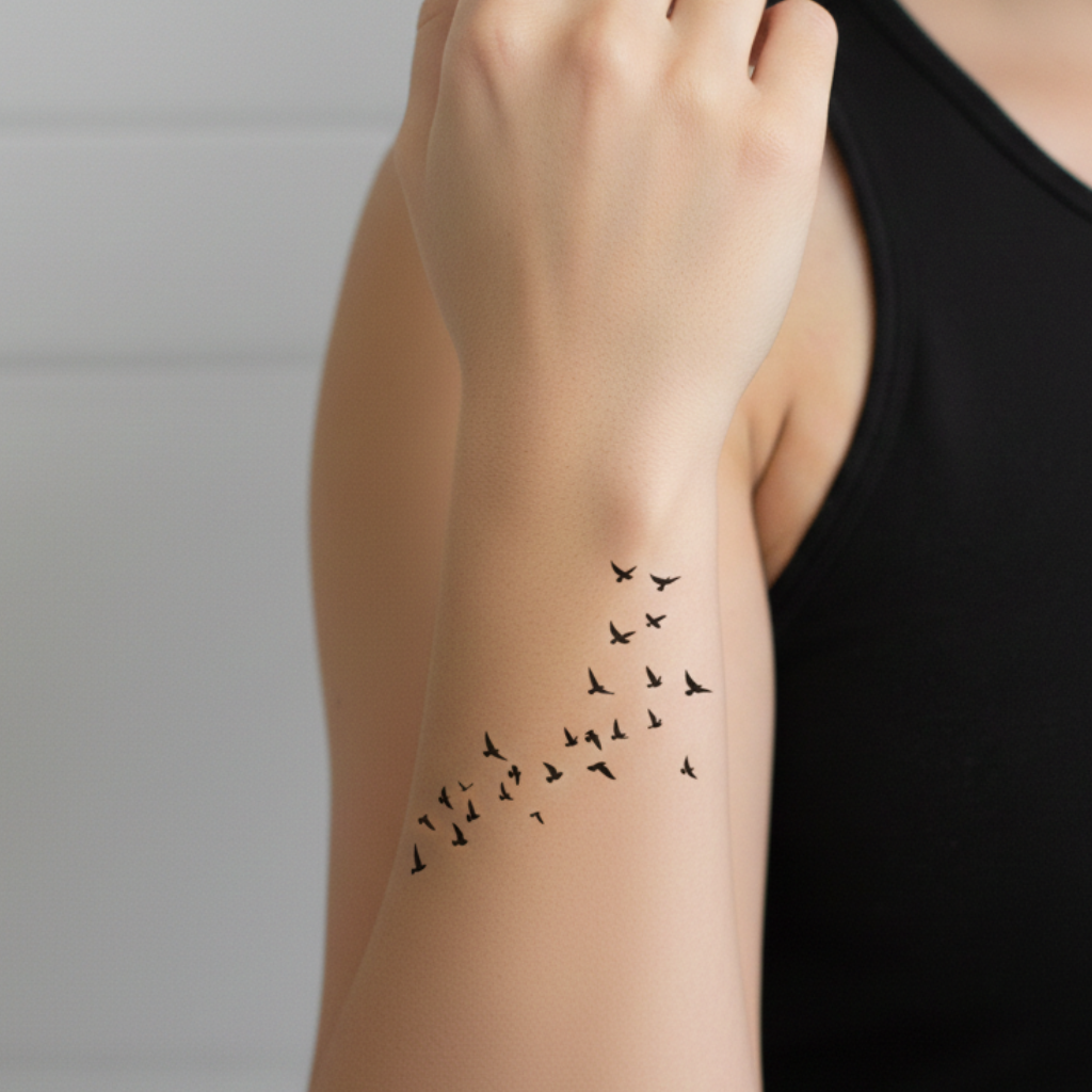 Tatuaje Aves en vuelo