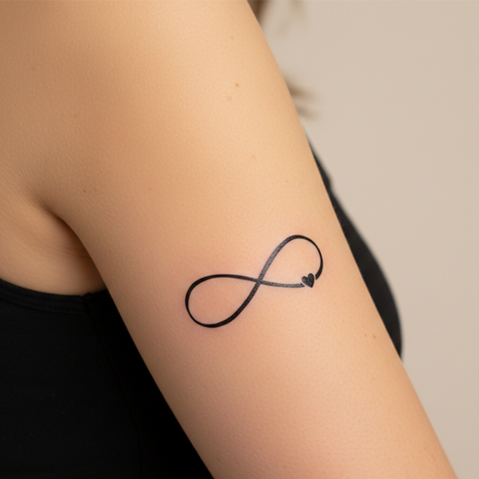Tatuaje Infinito con Corazón