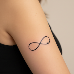 Tatuaje Infinito con Corazón