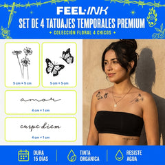 Set Floral 4 chicos Premium
