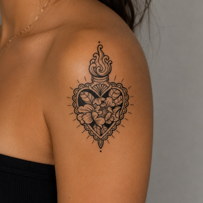 Heart with Flower