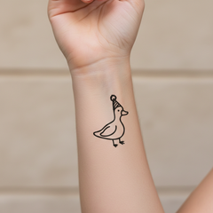 Tatuaje Pato Celebrando